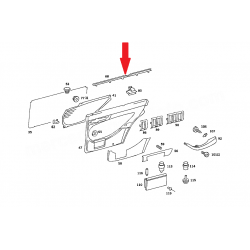 A1267370182 1267370182 MERCEDES W126 SOL ARKA KAPI SÜS ÇITASI ORJİNAL