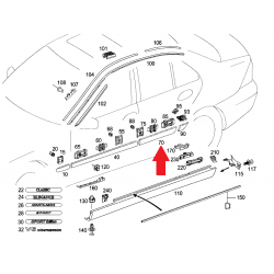 A2036902962 9744 2036902962 9744 W203 SOL ARKA KAPI ÇITASI ORJİNAL