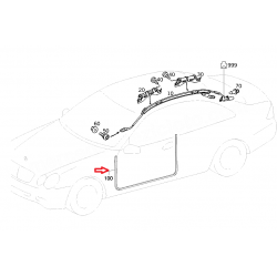 A2036971151 7F03 2036971151 7F03 MERCEDES C CLASS W203 SOL ÖN KAPI FİTİLİ ORJİNAL