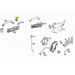 A2037601720 9999 2037601720 9999 MERCEDES C CLASS W203 SOL ARKA KAPI BADEMİ ORJİNAL