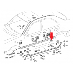 A2106900582 2106900582 MERCEDES W210 SOL ARKA KAPI ÇITASI ORJİNAL