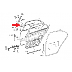 A2106901080 2106901080 MERCEDES W210 SAĞ ÖN KAPI CAM NİKELAJI DIŞARDAKİ ORJİNAL