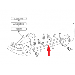 A6386983632 6386983632 MERCEDES W638 SAĞ ARKA KAPI ÇITASI ORJİNAL