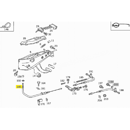 A1264201385 1264201385 MERCEDES W126 EL FREN TELİ ÖN TARAF ORJİNAL