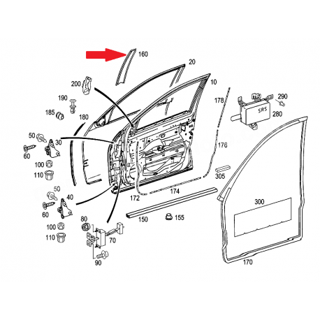 A2036902087 2036902087 W203 KAPI KAPLAMASI ORJİNAL