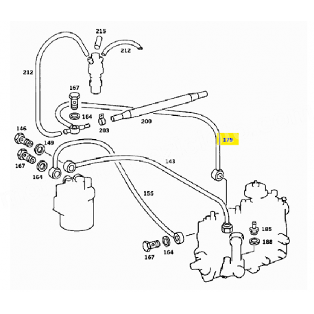 A6150704832 6150704832 MERCEDES BENZ M615 M16 YAKIT BORUSU ORJİNAL